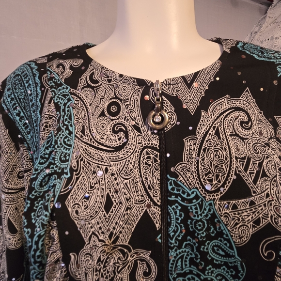 Joseph Ribkoff Zip Blazer - Size 12 - Picture 4 of 7